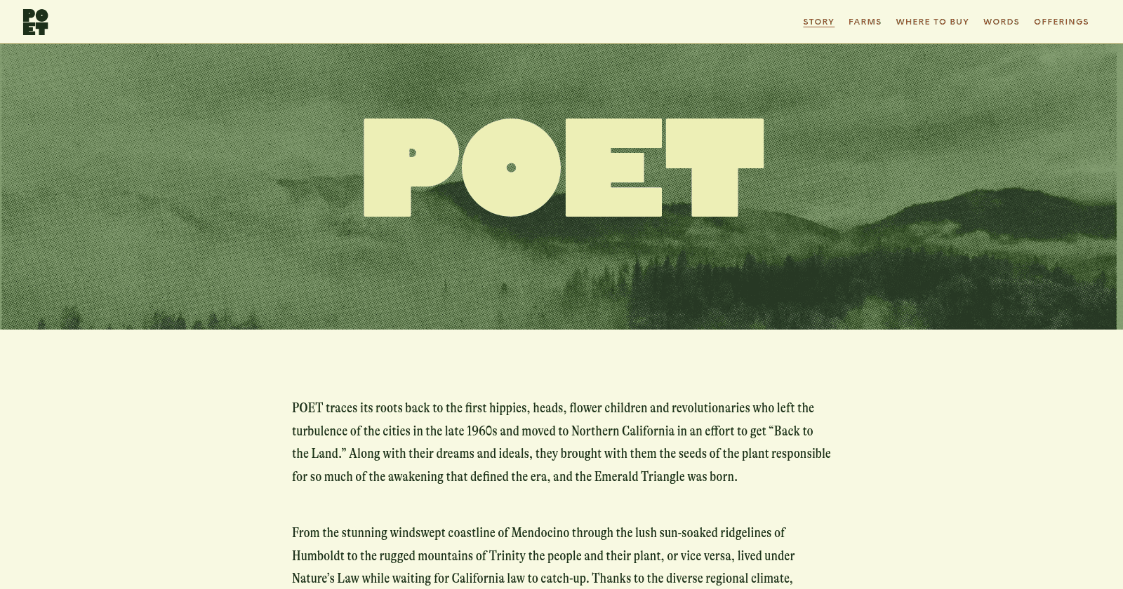 poetflower.com: Collective website, retail map, and offerings platform